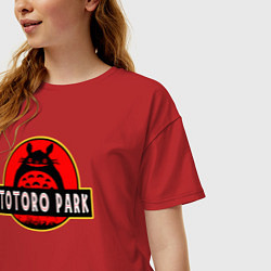 Футболка оверсайз женская Totoro park, цвет: красный — фото 2