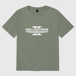Футболка оверсайз женская Helldivers 2, цвет: авокадо