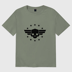 Футболка оверсайз женская Helldivers 2: Stars Logo, цвет: авокадо