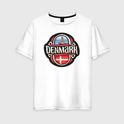 Женская футболка оверсайз Denmark