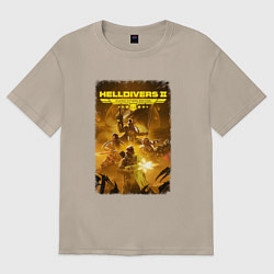 Женская футболка оверсайз Helldivers 2: Battleground
