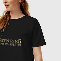 Футболка оверсайз женская Elden ring shadow of the erdthree, цвет: черный — фото 2