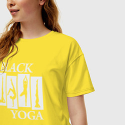 Футболка оверсайз женская Black yoga, цвет: желтый — фото 2