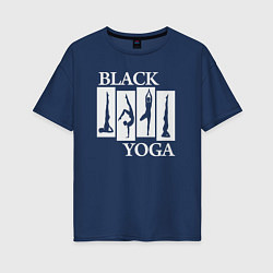 Женская футболка оверсайз Black yoga