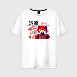 Женская футболка оверсайз Evangelion - Asuka