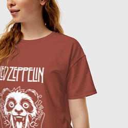 Футболка оверсайз женская Led Zeppelin rock panda, цвет: кирпичный — фото 2