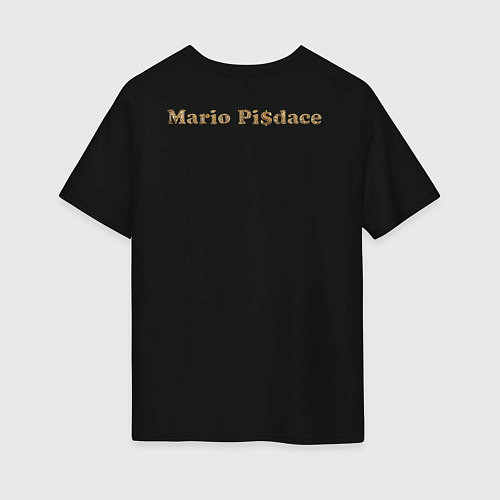Женская футболка оверсайз Mario Pisdace / Черный – фото 2