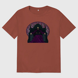 Футболка оверсайз женская The necromancer, цвет: кирпичный
