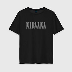 Женская футболка оверсайз Nirvana black album