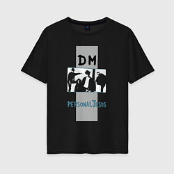 Женская футболка оверсайз Dm personal jesus music