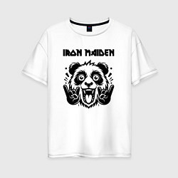 Женская футболка оверсайз Iron Maiden - rock panda