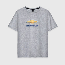 Футболка оверсайз женская Chevrolet авто бренд, цвет: меланж