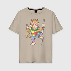 Женская футболка оверсайз Царь обезьян