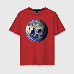 Женская футболка оверсайз Наша планета земля