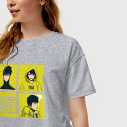 Футболка оверсайз женская Solo leveling The best hunting team, цвет: меланж — фото 2