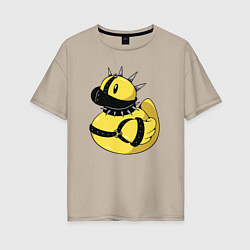 Женская футболка оверсайз Резиновый утенок в стиле панк