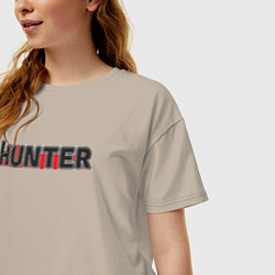 Футболка оверсайз женская Hunter, цвет: миндальный — фото 2