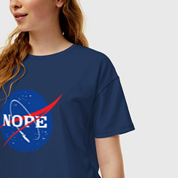 Футболка оверсайз женская Nope NASA, цвет: тёмно-синий — фото 2