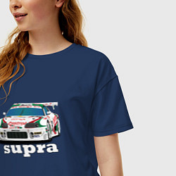 Футболка оверсайз женская Toyota Supra Castrol 36, цвет: тёмно-синий — фото 2