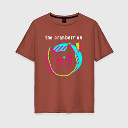 Женская футболка оверсайз The Cranberries rock star cat