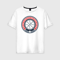 Женская футболка оверсайз Stars basketball