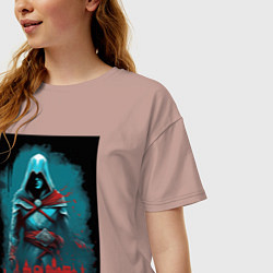 Футболка оверсайз женская Assassins creed тайные секреты, цвет: пыльно-розовый — фото 2