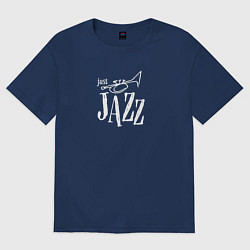 Женская футболка оверсайз Just jazz in white