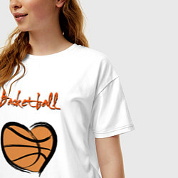 Футболка оверсайз женская Basket lover, цвет: белый — фото 2