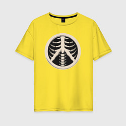 Женская футболка оверсайз Peace skeletor