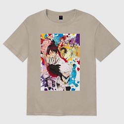 Футболка оверсайз женская Адский рай Габимару Синоби, цвет: миндальный