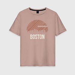 Женская футболка оверсайз Boston Massachusetts