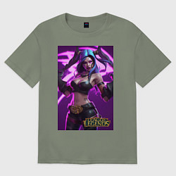 Футболка оверсайз женская League of Legends Akali Kda, цвет: авокадо