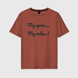 Женская футболка оверсайз Мой космос мои правила
