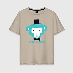 Женская футболка оверсайз Cool monkey