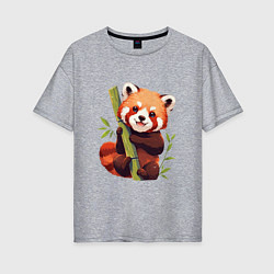 Женская футболка оверсайз The Red Panda