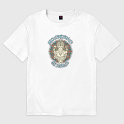 Женская футболка оверсайз Ганеша-просветлился не пались