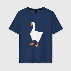 Женская футболка оверсайз Untitled goose game honk