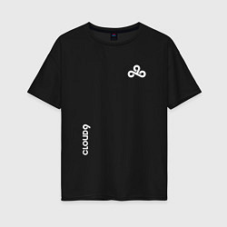 Женская футболка оверсайз Cloud9 - white logo