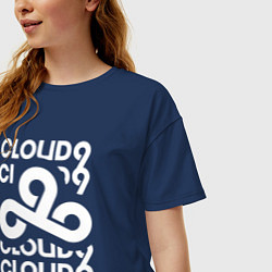 Футболка оверсайз женская Cloud9 - in logo, цвет: тёмно-синий — фото 2