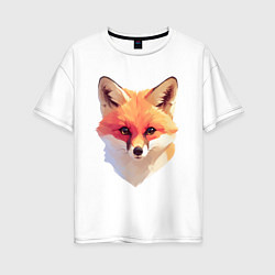 Женская футболка оверсайз Foxs head