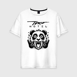 Женская футболка оверсайз Tokio Hotel - rock panda