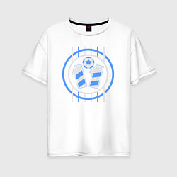 Футболка оверсайз женская Футбол игрок номер 11, цвет: белый