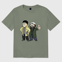 Футболка оверсайз женская Vault Jay and silent Bob, цвет: авокадо