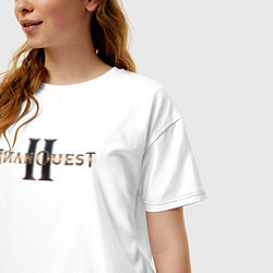 Футболка оверсайз женская Titan quest 2 logo, цвет: белый — фото 2