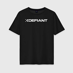 Женская футболка оверсайз Xdefiant лого