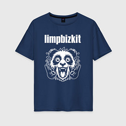Женская футболка оверсайз Limp Bizkit rock panda