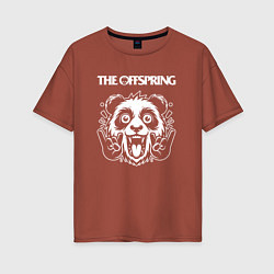 Футболка оверсайз женская The Offspring rock panda, цвет: кирпичный