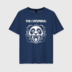 Футболка оверсайз женская The Offspring rock panda, цвет: тёмно-синий