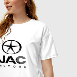 Футболка оверсайз женская Jac - logo, цвет: белый — фото 2