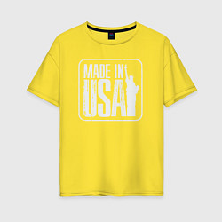 Футболка оверсайз женская Сделан в США, цвет: желтый